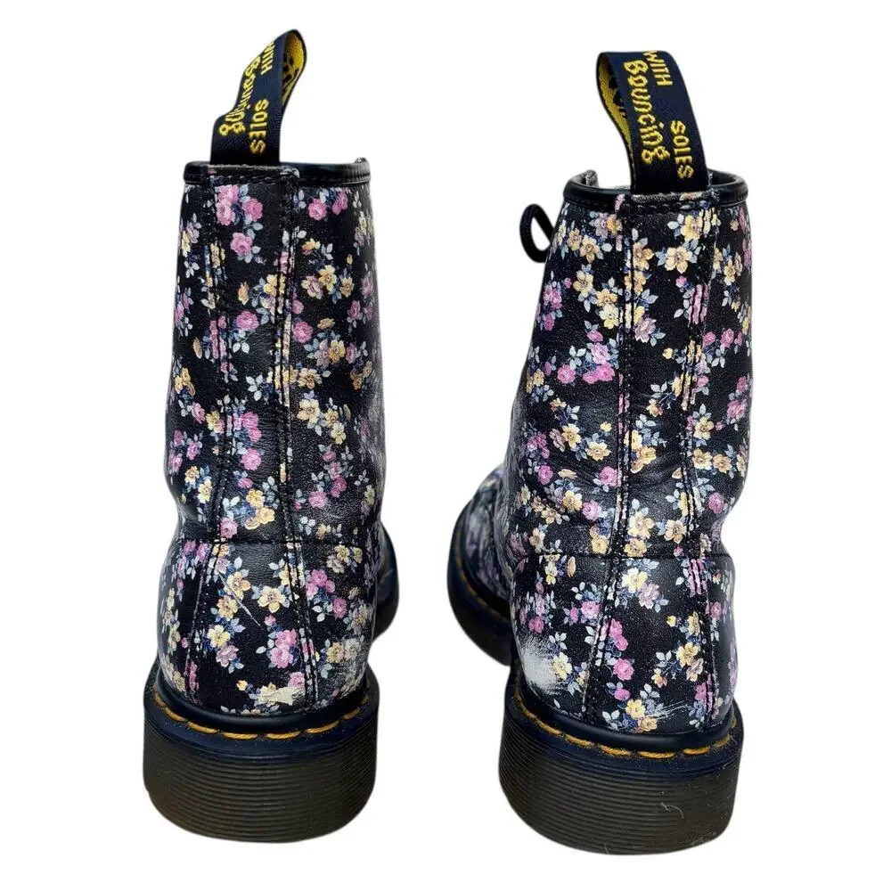 Dr. Marten 1460 Boot Floral Women’s Size 6 Color- Black - Mini Tydee